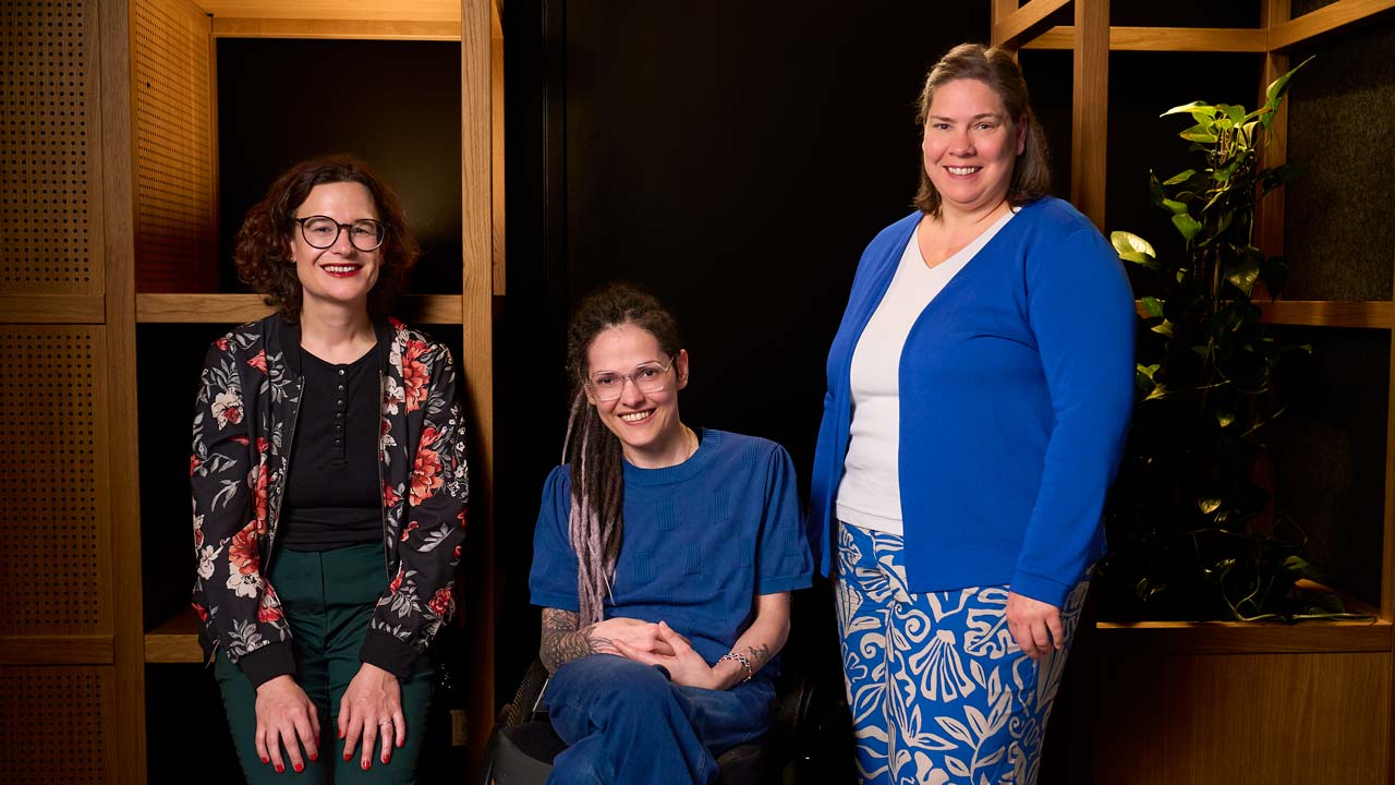 Sandra Edelmann mit Maria Sobotka und Andrea Martens-Horvath